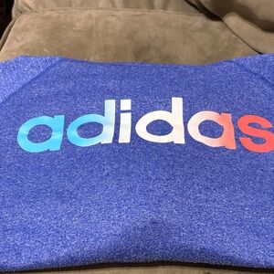 adidas Blue Heather Sweatshirt with Gradient Logo